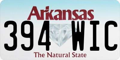AR license plate 394WIC