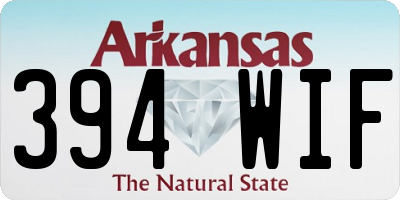 AR license plate 394WIF