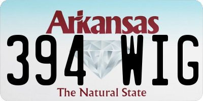 AR license plate 394WIG