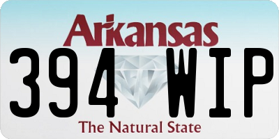AR license plate 394WIP
