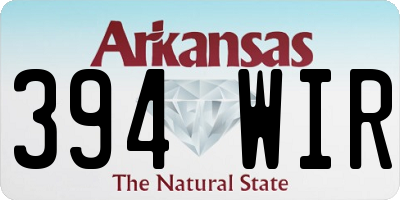 AR license plate 394WIR