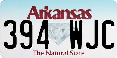 AR license plate 394WJC