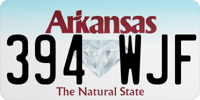 AR license plate 394WJF