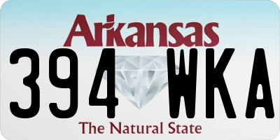 AR license plate 394WKA