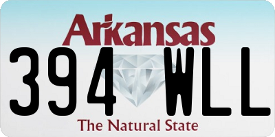 AR license plate 394WLL