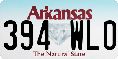 AR license plate 394WLO
