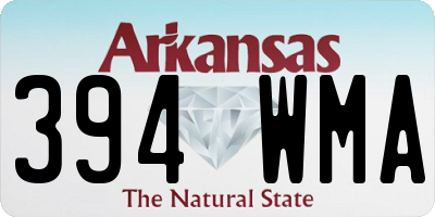 AR license plate 394WMA