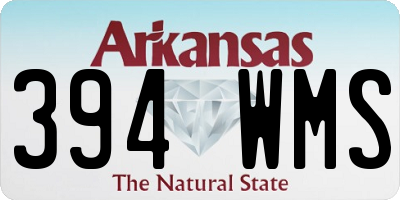 AR license plate 394WMS