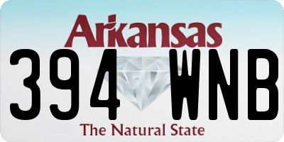 AR license plate 394WNB