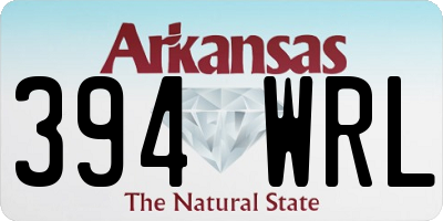 AR license plate 394WRL