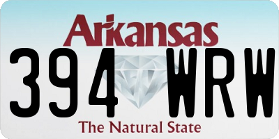 AR license plate 394WRW