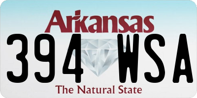 AR license plate 394WSA