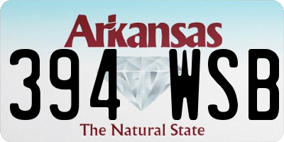 AR license plate 394WSB