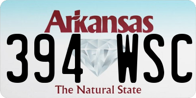 AR license plate 394WSC
