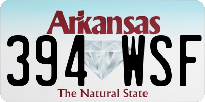 AR license plate 394WSF