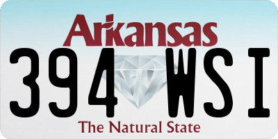 AR license plate 394WSI