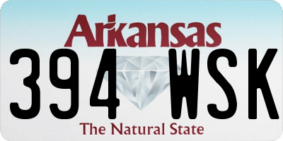 AR license plate 394WSK