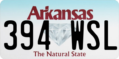 AR license plate 394WSL