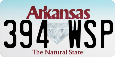 AR license plate 394WSP
