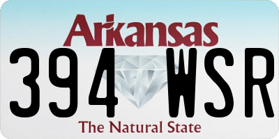 AR license plate 394WSR