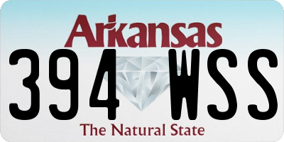 AR license plate 394WSS