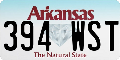 AR license plate 394WST