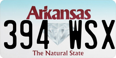 AR license plate 394WSX