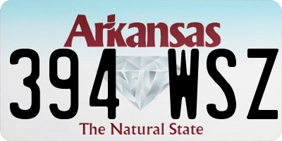 AR license plate 394WSZ