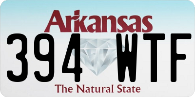 AR license plate 394WTF