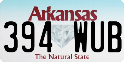AR license plate 394WUB