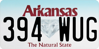 AR license plate 394WUG