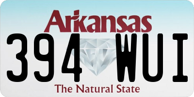 AR license plate 394WUI