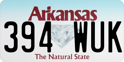 AR license plate 394WUK