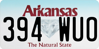 AR license plate 394WUO