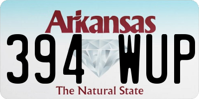 AR license plate 394WUP