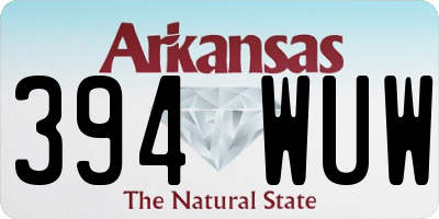 AR license plate 394WUW