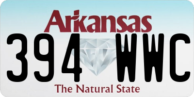 AR license plate 394WWC