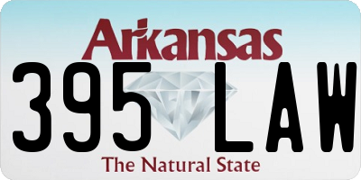 AR license plate 395LAW
