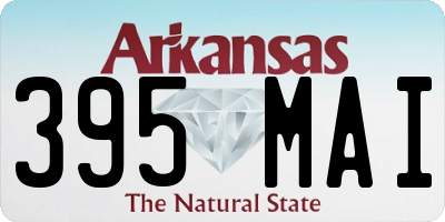 AR license plate 395MAI