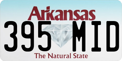 AR license plate 395MID