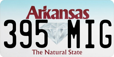 AR license plate 395MIG