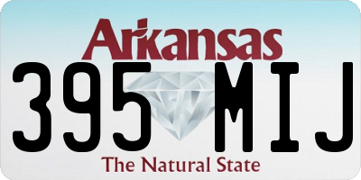 AR license plate 395MIJ