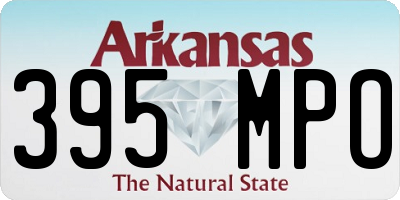 AR license plate 395MPO