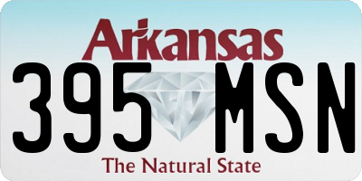 AR license plate 395MSN
