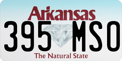 AR license plate 395MSO