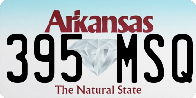 AR license plate 395MSQ
