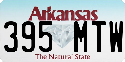 AR license plate 395MTW