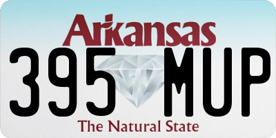 AR license plate 395MUP