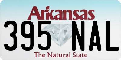 AR license plate 395NAL