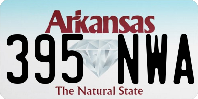 AR license plate 395NWA